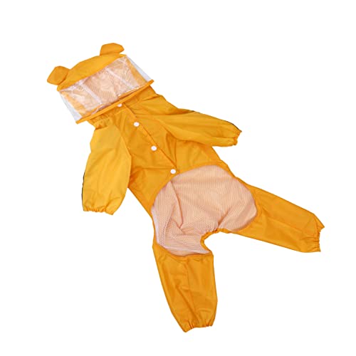 GANAZONO Regenmantel für Haustiere hunderegencape hunderegenmantel Dog Raincoats Dog Regenmantel Frosch Kühlweste für Hunde klein Grad Haustier Hund Mantel Outdoor-Hundeponcho Stoff Yellow von GANAZONO