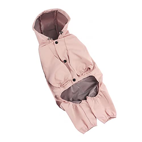 GANAZONO Regenmantel für Haustiere hunderegencape hunderegenmantel Hunderegenponcho Dog Raincoats Hunderegenkleid Hündchen-Hoodies Hundemäntel Haustierbedarf Hundekleidung Jackenstoff Rosa von GANAZONO