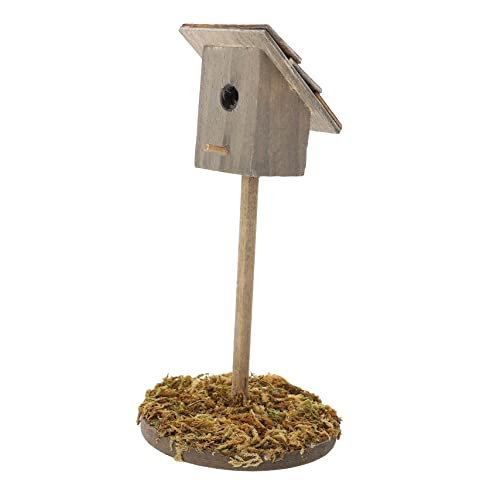 GANAZONO Simuliertes Vogelhaus Simulation Vogelhaus Papageienhaus Miniatur Miniatur-vogelhaus-Modell Märchenspielzeug Vogelhausfigur Aus Tisch Papageiennest Ländlich Hölzern Kind von GANAZONO