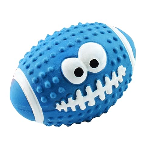 GANAZONO Spielzeugball für Haustiere Haustierbälle quietschender Hund Spielzeughund für Hunde Interactive Dog Toys interaktives Hunde quietschender Ball Hundekauball Emulsion Blue von GANAZONO