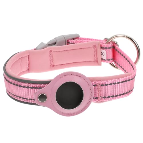 GANAZONO Tracker-Fall pet Supplies haustierbedarf Pet Technology identifikationsmarken für Hunde Hundezubehör gehäuse Haustierhalsband aus Nylon Ortungshalsband für Haustiere Neopren Rosa von GANAZONO