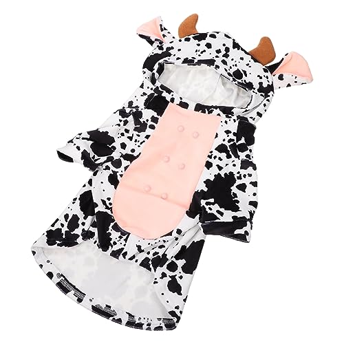 GANAZONO Verwandlungskostüm Für Haustiere Plüsch Hundeperücken Bausatz Kuhkostüm Für Kostüme Für Große Hunde Winterkleidung Für Hunde Hunde-Winter-Hoodie Welpe Dackel Cowgirl Samt Weiß von GANAZONO