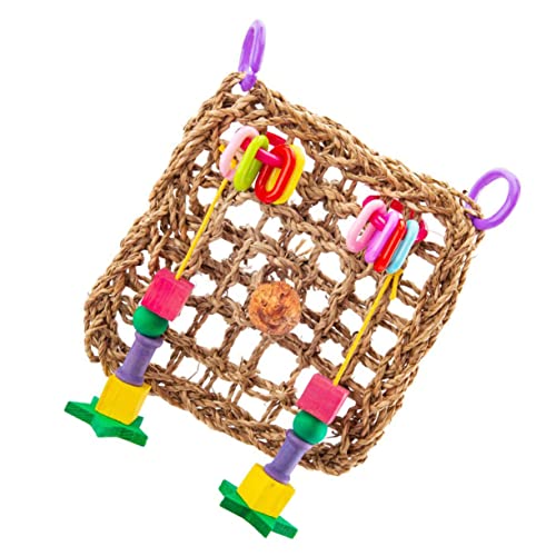 GANAZONO Vogel Vogelspielplatz Papagei Vogelsittiche für Sittiche Kolibri kletternetz vogelspielzeug Kletterseilnetz für Haustiere Vogel klettert Strickleiter Hanfseil von GANAZONO