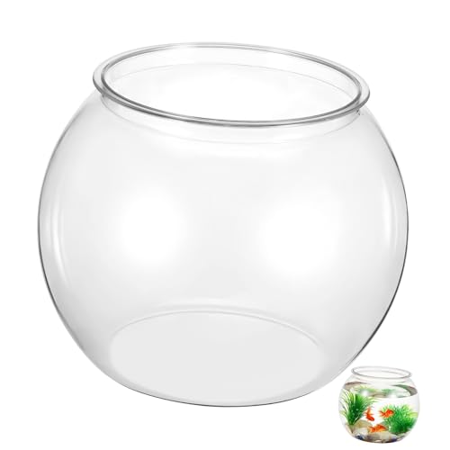 GANAZONO Zierfischbecken Schüssel Für Wohnkultur Kleines Fischglas Netz Für Fischbecken Tank Schüsseln Aquariumstein Desktop-Aquarium Panzer Mini-Aquarium Das Haustier Transparent von GANAZONO