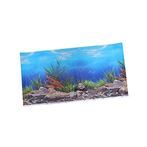 GANAZONO Aquarium-Hintergrund Doppelseitiger Dekorativer Aufkleber Hochauflösende 3D-Aquarium-tapete Blendfrei Farbecht 40 X 52 cm von GANAZONO