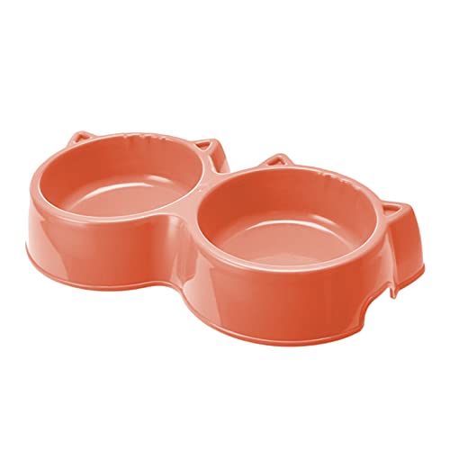 GANYKQ Doppelte kleine Hundenäpfe Futter und Wasser Schüssel Set Form Schüssel für Katzen Dual-Use One Piece Pet Feeder von GANYKQ