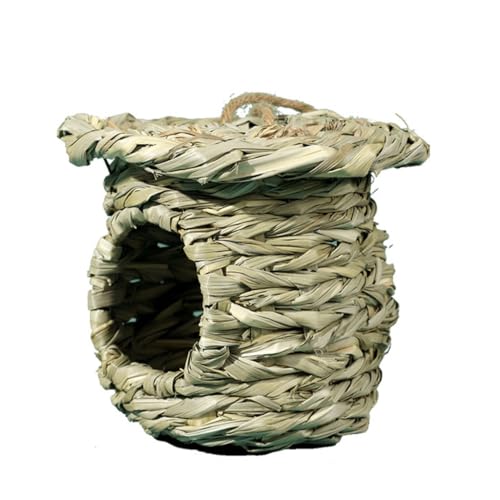 GANYKQ Gras Vogelnest Hängbares Nest Haus Vogelkäfig Kleine Vogelkäfige Zelt Outdoor Garten Schlafnest für Wildtiere Vogel von GANYKQ