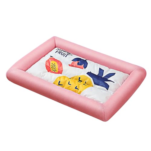 GANYKQ Hundebett für Haustiere, atmungsaktives Schlafbett, kleine Hunde, Eiskissen, Cartoon-Matte, Katzenkühlkissen, Haustierzubehör von GANYKQ