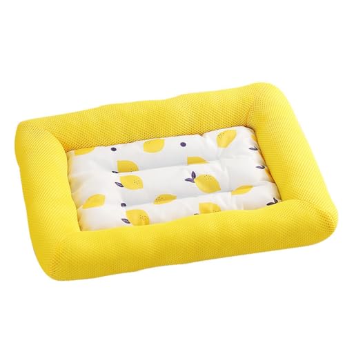 GANYKQ Hundebett für Haustiere, atmungsaktives Schlafbett, kleine Hunde, Eiskissen, Cartoon-Matte, Katzenkühlkissen, Haustierzubehör von GANYKQ