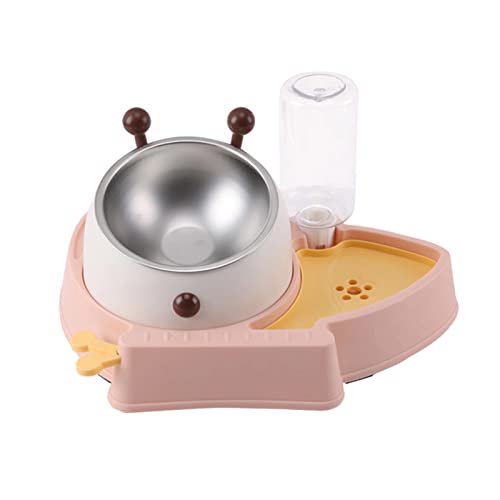 GANYKQ Hundenapf Edelstahl Erhöht für Futternäpfe mit abnehmbarem Ständer Pet Feeder Set Wasserbrunnen von GANYKQ