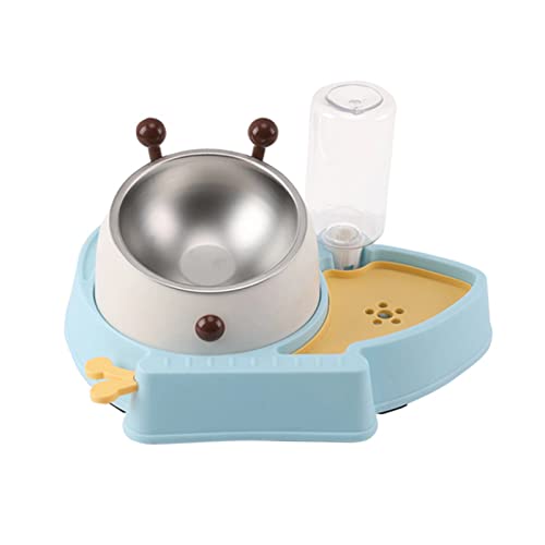 GANYKQ Hundenapf Edelstahl Erhöht für Futternäpfe mit abnehmbarem Ständer Pet Feeder Set Wasserbrunnen von GANYKQ