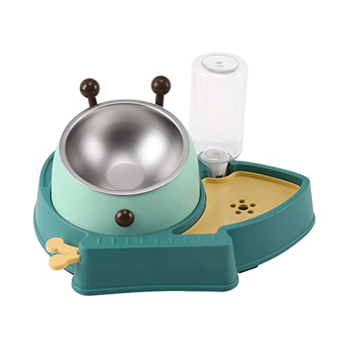 GANYKQ Hundenapf Edelstahl Erhöht für Futternäpfe mit abnehmbarem Ständer Pet Feeder Set Wasserbrunnen von GANYKQ