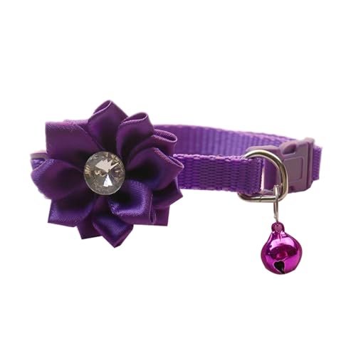 GANYKQ Prince Halsband für Haustiere, mit Abreißband, Anzug für Hunde, Halsdekoration, elegantes Halsband mit Kristall und Blume von GANYKQ