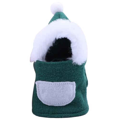 GANYKQ Vogel Santa Hoodie Lustiges Weihnachten Kleines Haustier Kostüm Papagei Bekleidung Winterkleidung für Sittiche Nymphensittiche von GANYKQ