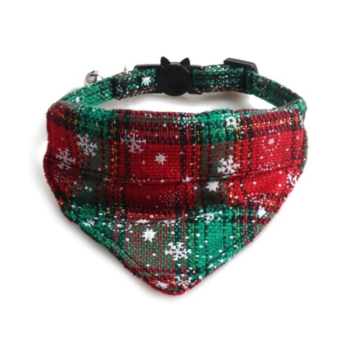 GANYKQ Weihnachtshalsband für Hunde und Katzen, Schneeflocken-Halstuch, Welpenanzug, Halsband, Halskette, Mädchen, Hundehalsband, Bandana von GANYKQ