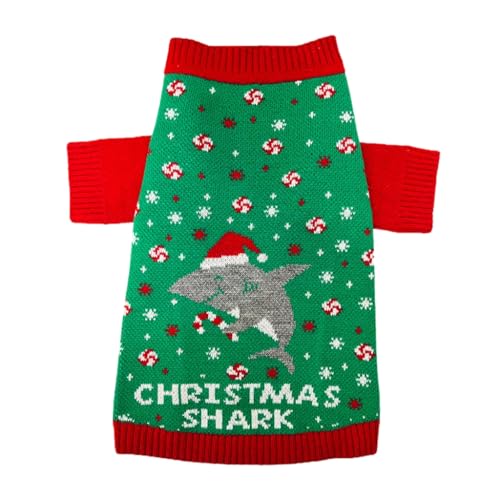 GANYKQ Weihnachtspullover für kleine, große Hunde, Weihnachtsmantel, Welpenbekleidung, Pullover, Welpen-Pyjama, Weihnachten von GANYKQ