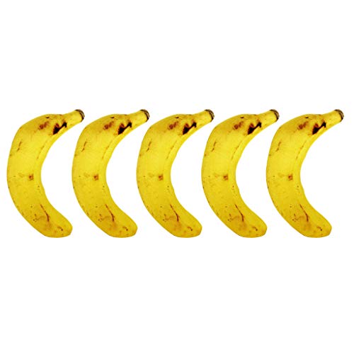 Plüsch-Banane für Haustiere, zum Zähneknirschen, lustig, interaktiv, Kätzchen, Kauen, Spielen, Geschenke, 5 Stück von GANYKQ