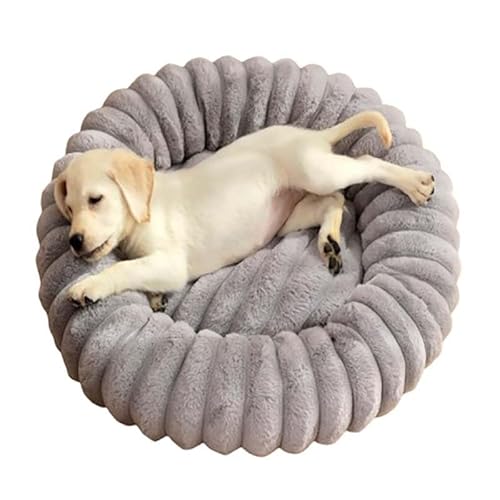 GAOCUNBING Hundebett, gerades Plüsch-Haustiermatte, langes Haar, rundes Katzenbett, Winter, warmes Hundebett, rutschfeste Unterseite, maschinenwaschbar für Schlaf, warmes Kätzchen, Welpen, B, 40 cm von GAOCUNBING