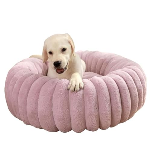 GAOCUNBING Hundebett, gerades Plüsch-Haustiermatte, langes Haar, rundes Katzenbett, Winter, warmes Hundebett, rutschfeste Unterseite, maschinenwaschbar für Schlaf, warmes Kätzchen, Welpen, F, 40 cm von GAOCUNBING