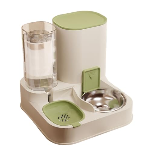 Futterspender und Wasserspender für Katzen, 2-in-1, automatischer Wasserspender, Haustierfutteraufbewahrung für kleine Hunde, Welpen, Katzen Futterspender und Wasserspender für Katzen, 2-in-1, automatischer Wasserspender, Haustierfutteraufbewahrung für kleine Hunde, Welpen, Katzen von GAOFESA