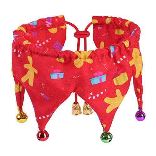 Weihnachtliches Halstuch, Halsband, Hundekostüm, Halstücher mit Glöckchen, weich, verstellbar, Haustier-Lätzchen für Katzen und Welpen, Haustier, Weihnachts-Bandana Weihnachtliches Halstuch, Halsband, Hundekostüm, Halstücher mit Glöckchen, weich, verstellbar, Haustier-Lätzchen für Katzen und Welpen, Haustier, Weihnachts-Bandana von GAOFESA