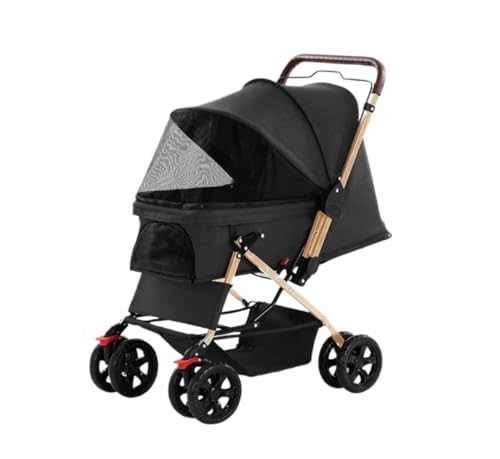 Hundewagen Hunde Kinderwagen Faltbarer Hunde-Kinderwagen Mit 4 Rädern, Katzen-Kinderwagen, Haustier-Kinderwagen Für Kleine Und Mittelgroße Katzen, Hunde, Zusammenklappbarer Kinderwagen Für Reisen, Spa von GAOJUNAN