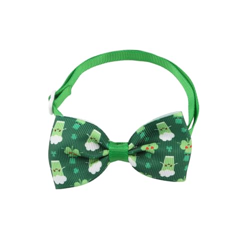 StPatricks Day Haustier-Fliege für Katzen, Hunde, Schleife, Halsband, Festival, Party, Haustierkostüm, Zubehör, Kätzchen, Urlaub, Halsbekleidung von GAOSHA