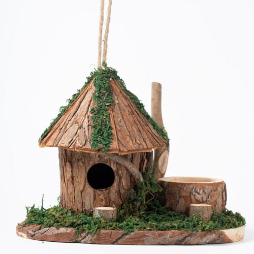 Premium Vogelhaus aus Holz, Zedernholz hängendes Vogelhaus mit Raubfischschutz, Nistkasten zur Wildvogelbeobachtung, Indoor Deko oder Outdoor Funktionelle Nutzung, ideal für Vogelbeobachter, groß von GARDYUE