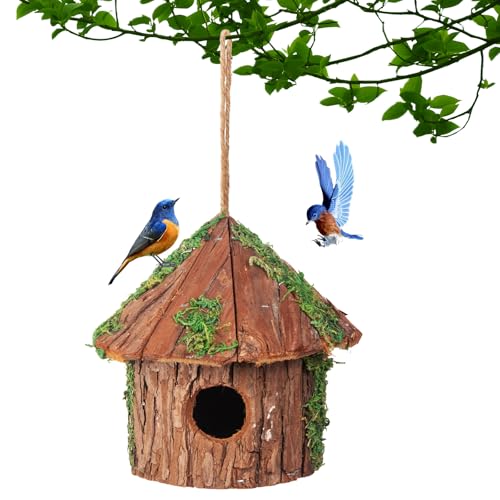 Premium Vogelhaus aus Holz, Zedernholz hängendes Vogelhaus mit Raubfischschutz, Nistkasten zur Wildvogelbeobachtung, Indoor Deko oder Outdoor Funktionelle Nutzung, ideal für Vogelbeobachter, klein von GARDYUE