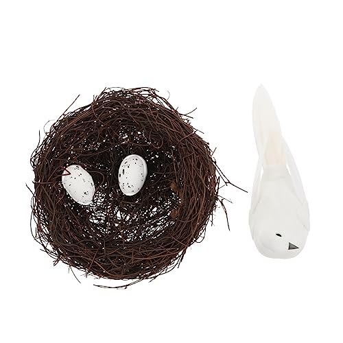 GAROZATION Garten Foto Prop Vögel Nest Künstliche Realistische Taube Vogel Nest Eier für Weihnachten Decor von GAROZATION