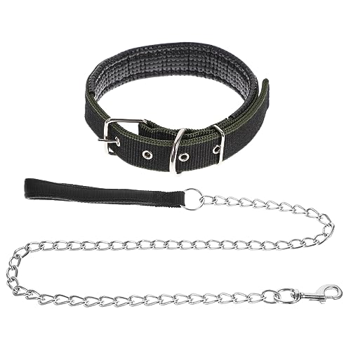 GAROZATION 2er Set Hundehalsband Aus Strapazierfähigem Material Mit Zugkette L Für Hunde Von 75 Ideal Als Haustierbedarf Und Hundezubehör von GAROZATION