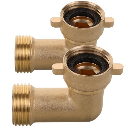 GAROZATION 2pcs Wasserschlauchadapter 90 Grad Biegeanschluss Gartenschlauchanschluss Für Autowaschspüler von GAROZATION