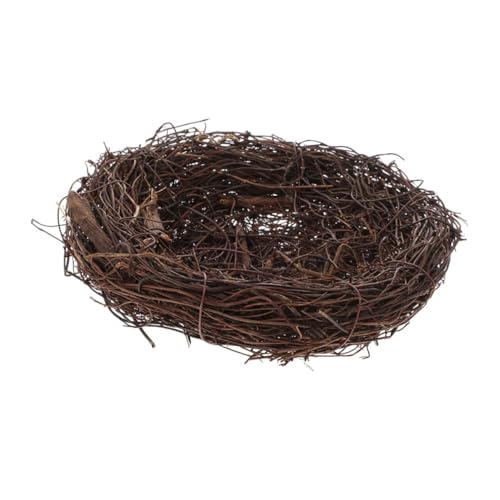 GAROZATION Gewebtes Rattan Vogelnest Vogelnest Vogelnest Ornament Vogelnest Baumdekorationen Simulation Vogelnest Modell Gefälschtes Vogelnest Ornament von GAROZATION