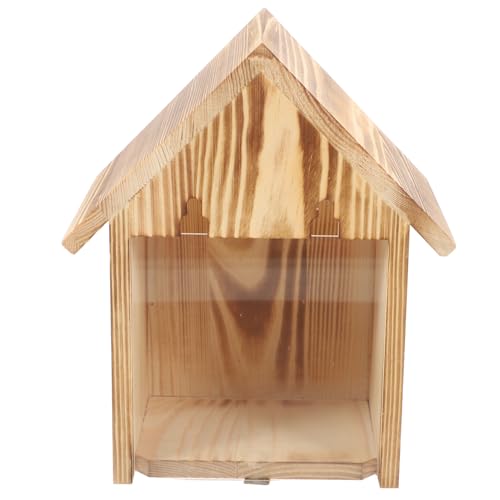 GAROZATION Vogelhäuschen Aus Holz Für Den Außenbereich Fenster Dekoratives Vogelnisthaus Für Garten Und Terrasse von GAROZATION