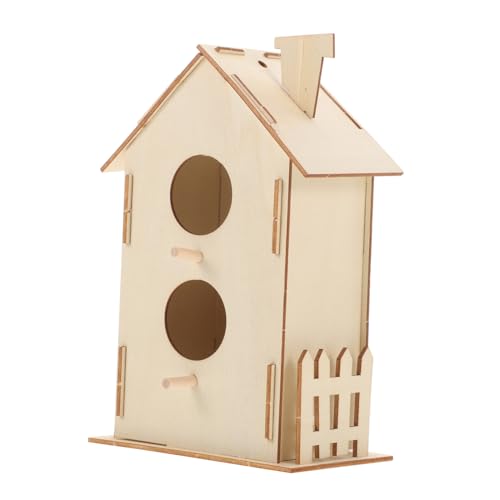 GAROZATION Holz Vogelhaus Spielzeug Kinderspielzeug Miniatur Spielzeug Kinderspielzeug Kinder Bastelarbeiten DIY Holz Vogelhaus Machen Sie Ihr Eigenes Vogelhaus Bastel Vogelhaus von GAROZATION