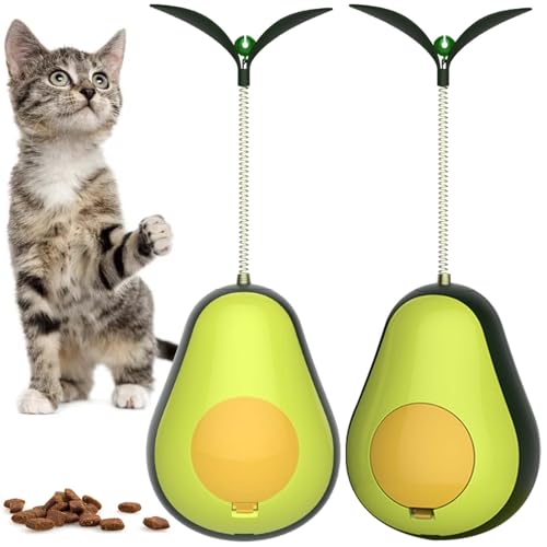 GBKDQQ 2 Stück Interaktives Katzenspielzeug, Tumbler Katzenspielzeug, Intelligenz Katzenspielzeug Selbstbeschäftigung, Cat Toys, Avocado Spielzeug Kitten für als Katzengeschenke von GBKDQQ