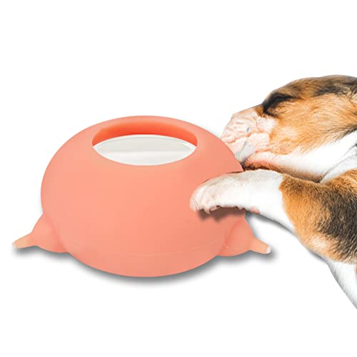 GDWD Automatisch Silikon Pet Feeder, Puppy Doggie Cat Nippel Feeder Nursing Station, 4 Nippel für Neugeborene Haustiere Kätzchen Welpen Futternapf (Rosa) von GDWD