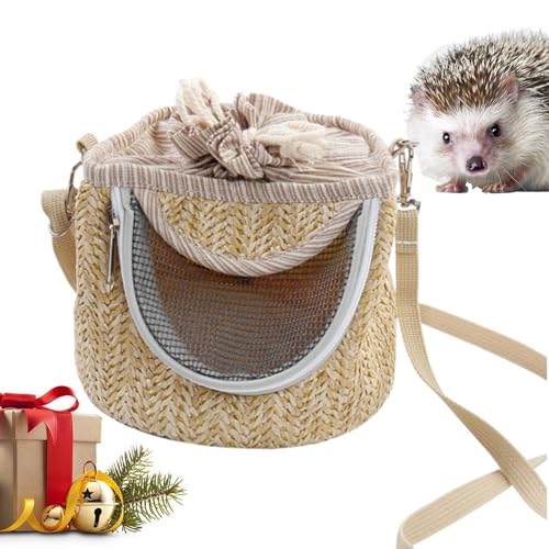 Vogeltragetasche,Vogeltrage-Reisetasche - Atmungsaktive Papageientrage zum Wandern,Mesh-Fensterdesign, Papageientasche mit verstellbarem Schultergurt für kleine Haustiere, Hamster, Maulwürfe von GEBBEM