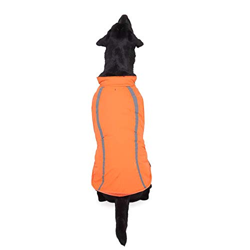 GEMSeven Reflektierende wasserdichte Haustier-Hundeweste-Jacke Winter-Warmer Vlies-Mantel für große Hunde von GEMSeven