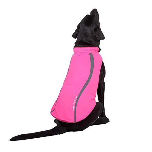 GEMSeven Reflektierende wasserdichte Haustier-Hundeweste-Jacke Winter-Warmer Vlies-Mantel für große Hunde von GEMSeven