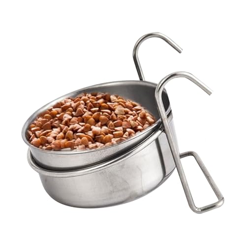 Futterschale für Vogelkäfig, Futter- und Wasserspender, auslaufsicher, aus Edelstahl für Kutschen, Papageien, kleine Vögel | Tablettenhalter Futterschale für Vogelkäfig, Futter- und Wasserspender, auslaufsicher, aus Edelstahl für Kutschen, Papageien, kleine Vögel | Tablettenhalter von GENERIC