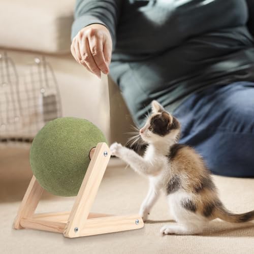 Silberne Weinrebenkugeln für Katzen | Rotierende Rolle mit Katzenminze | Essbares Spielzeug für Kätzchen Silvervine für Katzen zum Lecken | Rotierende Rolle mit Katzenminze | Kugeln von E zu Katze von GENERIC