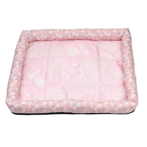 GENODA Sommer-Hundematte, kühlende Sommermatte, Haustierbett, Eiskissen, Schlafnest für Hundebett, Katzenkissen, Eisseide, kühle Haustiermatte (Rosa, XL) von GENODA