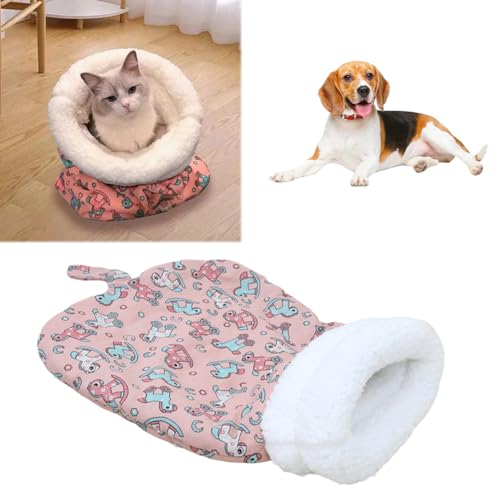 GETBSTOOP Katzenschlafsack, Winter-Haustierschlafsack, halbgeschlossener Schlafsack for Katzen, weiche und Bequeme Katzenbetthöhle, gemütliche Hundekatzenbetten, niedliche Haustierhöhle, Plü von GETBSTOOP