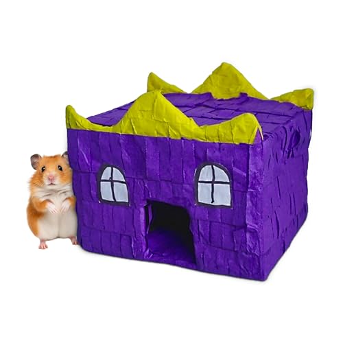 Castle Kleintierhaus Versteck für Hamster, Mäuse, Ratten, Hedhogs, Katzenhaus Kleintiere – Spielen, Verstecken, Klettern und Schlafen – Hamsterkäfig-Zubehör, Heim-Lebensraum-Dekor – 10,2 x 16,5 x 12,7 von GFF Grass Flip Flops