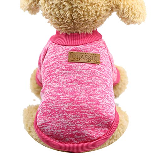 GFFGA Haustier Kleidung Haustier Overall Chihuahua Mops Haustiere Hunde Kleidung für kleine mittelgroße Hunde Welpen Outfit Französisch Bulldogge Hündchen Kostüm-Rose rot2, XXL von GFFGA