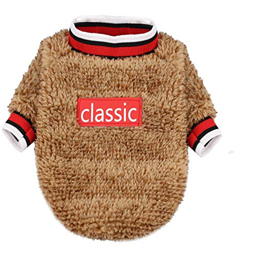 GFFGA Haustier Kleidung Haustier Overall Chihuahua Mops Haustiere Hunde Kleidung für kleine mittelgroße Hunde Welpen Outfit Französisch Bulldogge Welpen Hund Kostüm-Brown1, S. von GFFGA