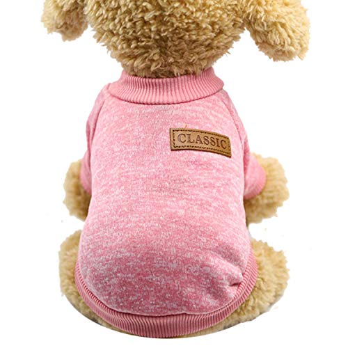 GFFGA Haustier Kleidung Haustier Overall Chihuahua Mops Haustiere Hunde Kleidung für kleine mittelgroße Hunde Welpen Outfit Französisch Bulldogge Welpen Hund Kostüm-Pink2, M. von GFFGA