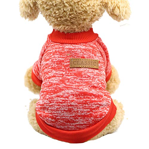 GFFGA Haustier Kleidung Haustier Overall Chihuahua Mops Haustiere Hunde Kleidung für kleine mittelgroße Hunde Welpen Outfit Französische Bulldogge Welpen Hund Kostüm-Rot2, L. von GFFGA