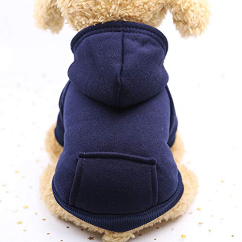 GFFGA Solid Dog Hoodies Haustierkleidung für kleine Hunde Welpenmantel Jacken Sweatshirt für Chihuahua Doggie Cat Kostüm Cotton Pet Outfits-Farbe 4, L. von GFFGA